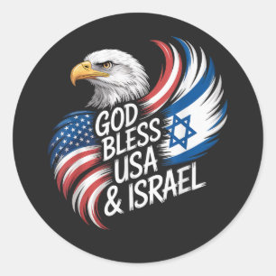 Adesivo Deus Abençoe os EUA Israel