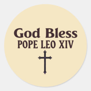 Adesivo Deus abençoe Papa Leo XIV