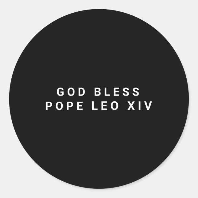 Adesivo Deus abençoe Papa Leo Xiv (Frente)