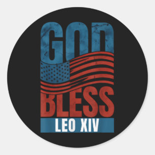 Adesivo Deus abençoe Papa Leo Xiv Bandeira Patriótica Dos 