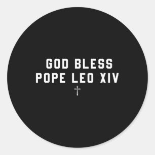 Adesivo Deus abençoe Papa Leo Xiv, Cristão, Dizendo Homens