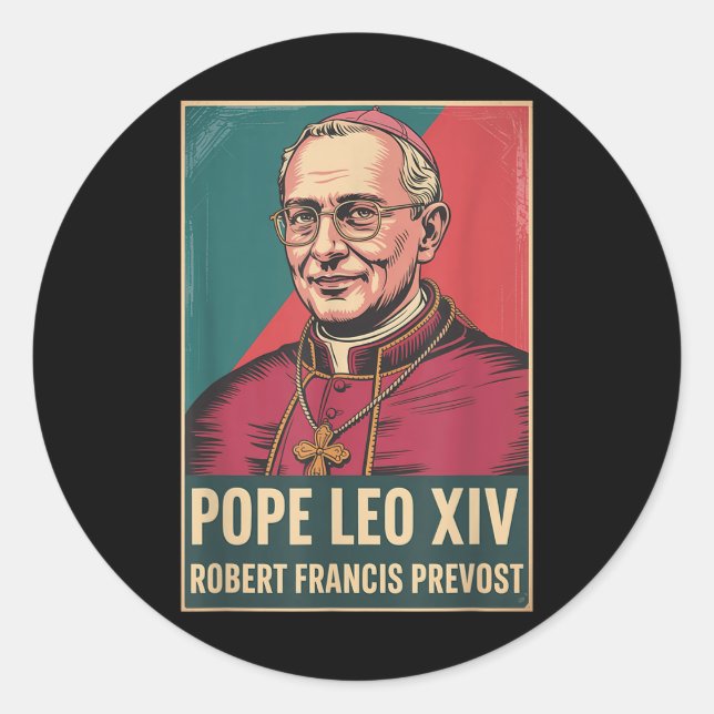 Adesivo Deus abençoe Papa Leo Xiv Papa Leo Xiv Papa Camisa (Frente)