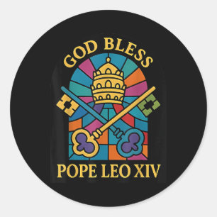 Adesivo Deus abençoe Papa Leo Xiv Papal Memabilia Vintage