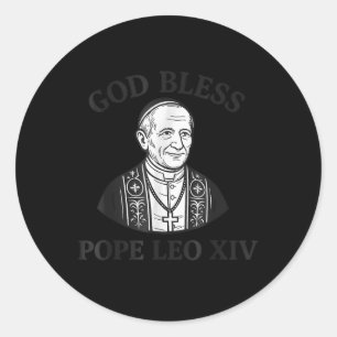 Adesivo Deus abençoe Papa Leo Xiv Tee Bless Papa Leo Xiv