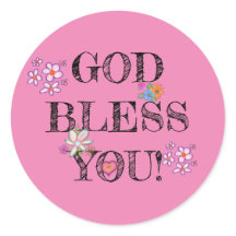 Deus abençoe Seu Rosa Floral