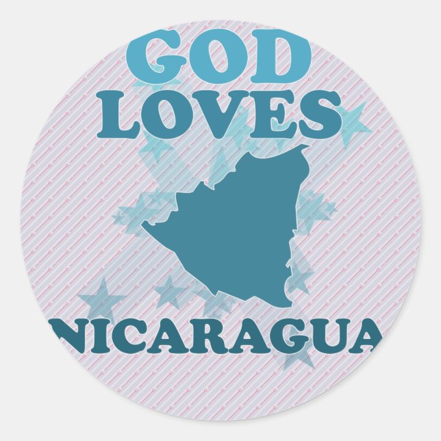 Adesivo Deus ama Nicarágua (Frente)