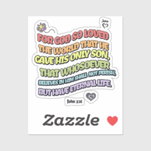 Adesivo Deus Amou o Mundo