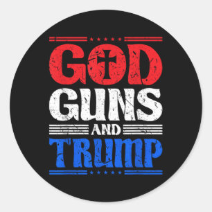 Adesivo Deus Armas E Bandeira Americana Trump Patriota
