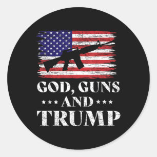 Adesivo Deus Armas E Camisa De Trump, Donald Trump Para