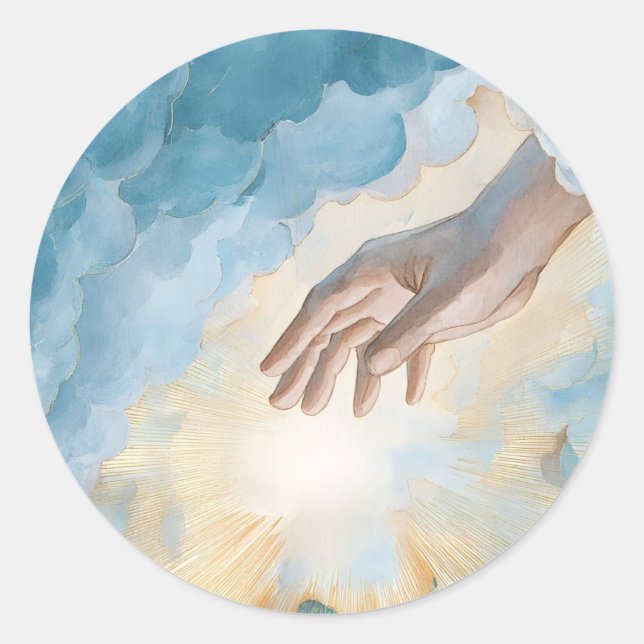 Adesivo Deus Celestial Jesus Cristo Símbolo Religioso Mode (Frente)