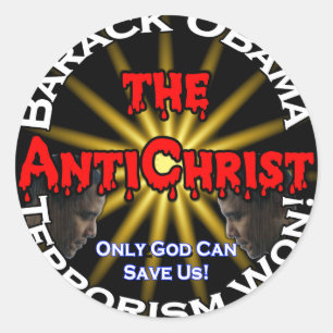 Adesivo Deus de Obama do anticristo
