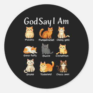 Adesivo Deus Diz Que Eu Sou Gatinho Mulheres Homens