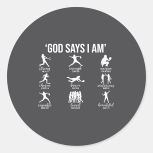 Adesivo Deus Diz Que Eu Sou Versículo Bíblico Religioso Cr