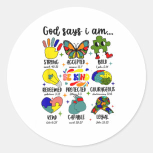 Adesivo Deus Diz Que Sou Autismo Jesus Motivação Cristã Se