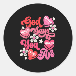 Adesivo Deus diz você coração de doce valentine's jesus cr