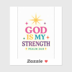 Adesivo Deus é a minha força - FaithFuel Power Sticker for