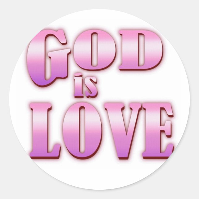 Adesivo deus é amor (Frente)