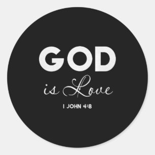 Adesivo Deus é Amor 1 João 4_8 Versículo Bíblico Escritura
