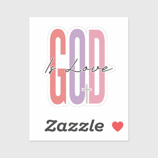 Adesivo Deus é amor Páscoa Jesus Inspiração Cristã (Folha)