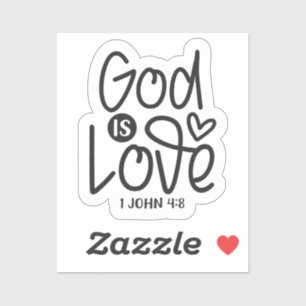 Adesivo Deus é amor Páscoa Jesus Inspiração Cristã