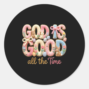 Adesivo Deus É Bom O Tempo Todo Coelho Jesus Cristão Ovo