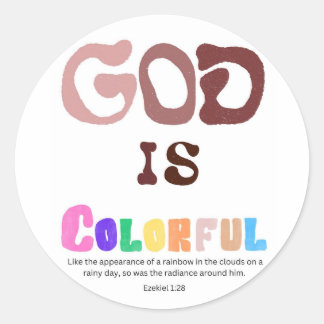 Adesivo Deus é Colorida Sticker, Rainbow Text Sticker, Fé