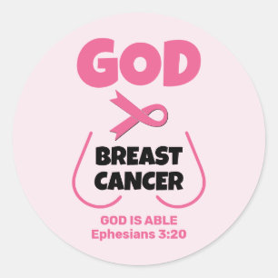 Adesivo DEUS É MAIOR DO QUE O Cartão de Oração de CANCER M
