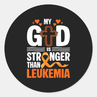 Adesivo Deus é mais forte do que leucemia jesus cristão