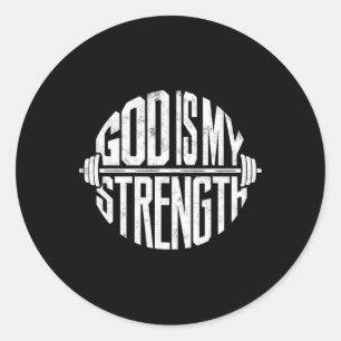 Adesivo Deus É Minha Força Cristã Faith Gym Workout Mt