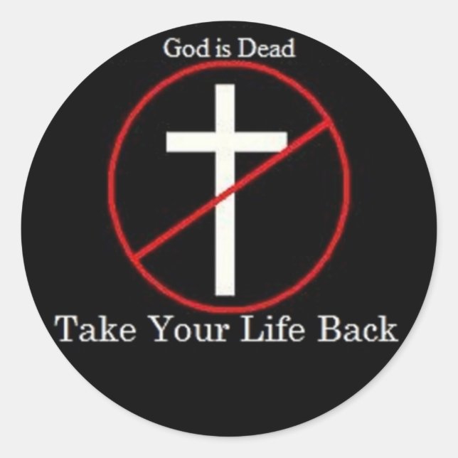 Adesivo Deus é Morto (Frente)