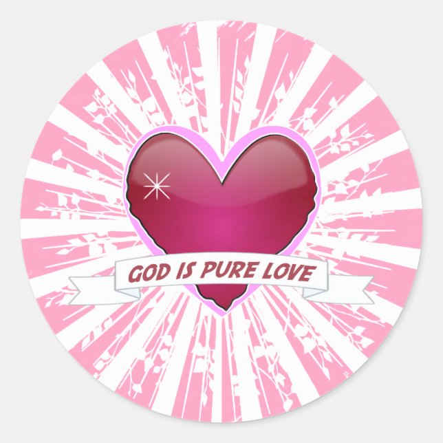 Adesivo Deus é puro amor (Frente)