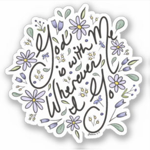 Adesivo Deus está comigo