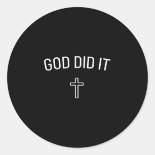 Adesivo Deus Fez - Simples Cruz Religiosa Cristã Mini