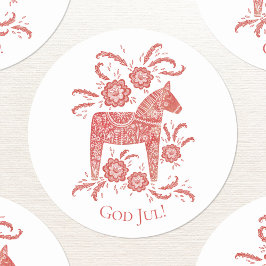 Adesivo Deus Jul Dala Horse Red Holidays