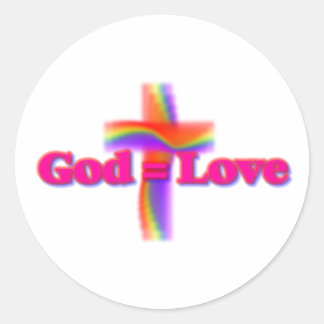 Adesivo Deus=Love Rainbow Sticker
