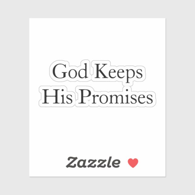 Adesivo Deus Mantém As Suas Promessas. Vinheta de vinilo c (Folha)