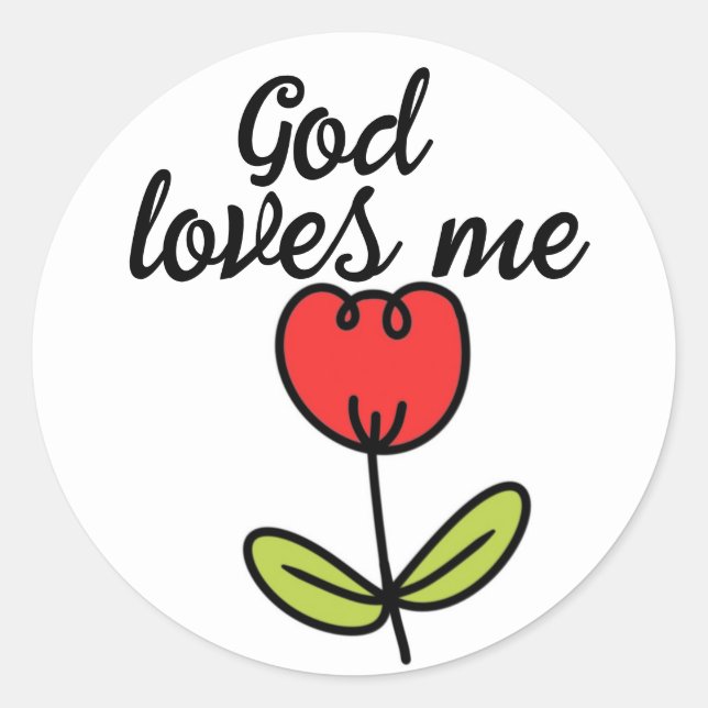 Adesivo Deus me ama (Frente)