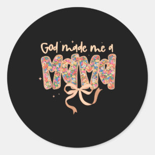 Adesivo Deus Me Fez Uma Mãe Coquete Laço Cristão Jesus Ha