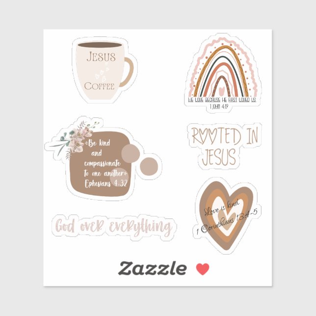 Adesivo Deus por cima de tudo, bigue colete cristão (Folha)