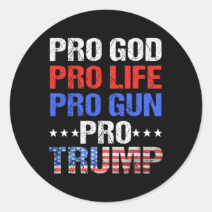 Adesivo Deus Pro Life Pro Gun Pro Trump - Armadilhas Patri