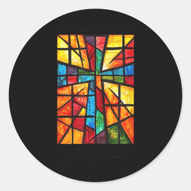 Adesivo Deus Transforma As Peças Quebradas Em Obras-Domést (Frente)