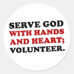 Adesivo Deus voluntário do saque com mãos & coração (2