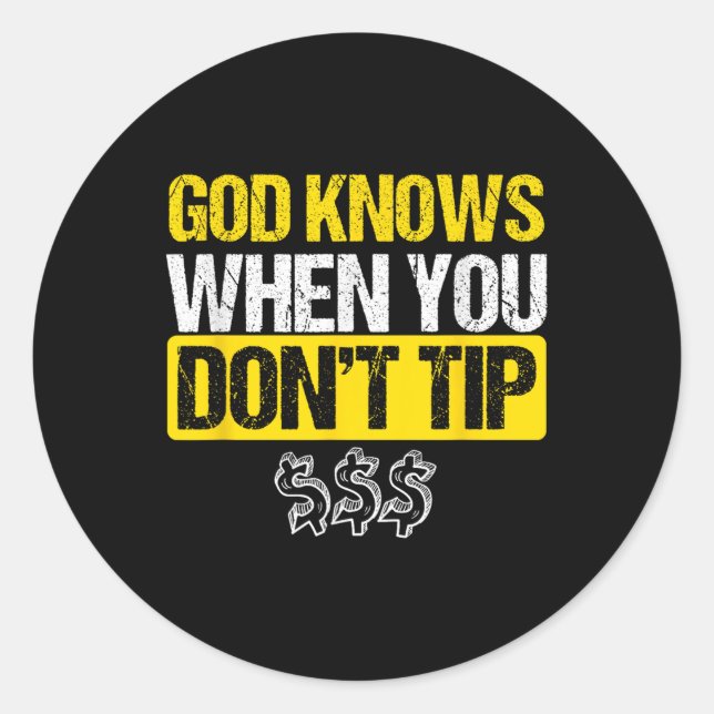 Adesivo Deus White Tip Barman Garçom Pub Gift (Frente)