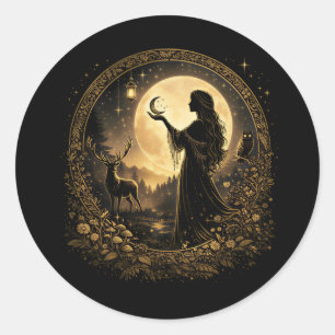 Adesivo Deusa da Lua Vintage Mulheres Celestiais Feminina 