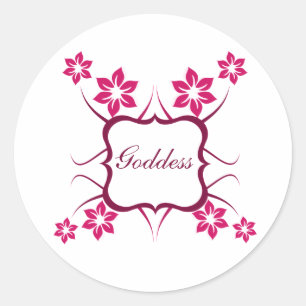 Adesivo Deusa Floral Stickers, Magenta
