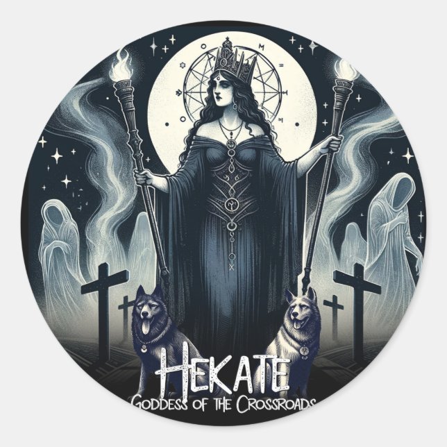 Adesivo Deusa Hekate das Cruzadas Espíritos Fantasmas (Frente)