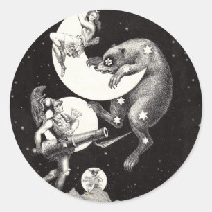 Adesivo Deusa Lunar Celestial Antiga & Ursa Maior