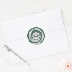 Adesivo Deusa Pagã Espiral Verde Personalizado