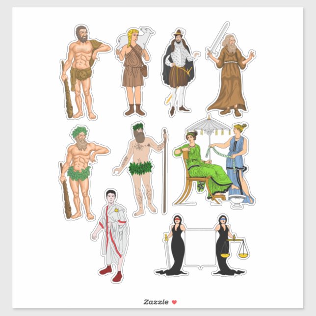 Adesivo Deuses Deusa Fantasia conto de fadas Pessoas Carto (Folha)