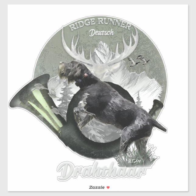 Adesivo Deutsch Drahthaar (Folha)